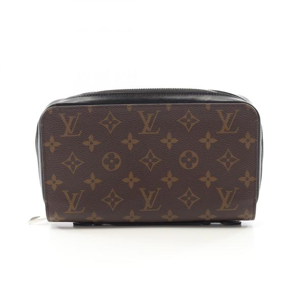 Louis Vuitton Brown Long Wallet Leather Monogram Macassar Zippy - Picture 1 of 7